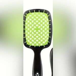 Neon Green Paddle Hair Brush for Women - Lightweight Detangler